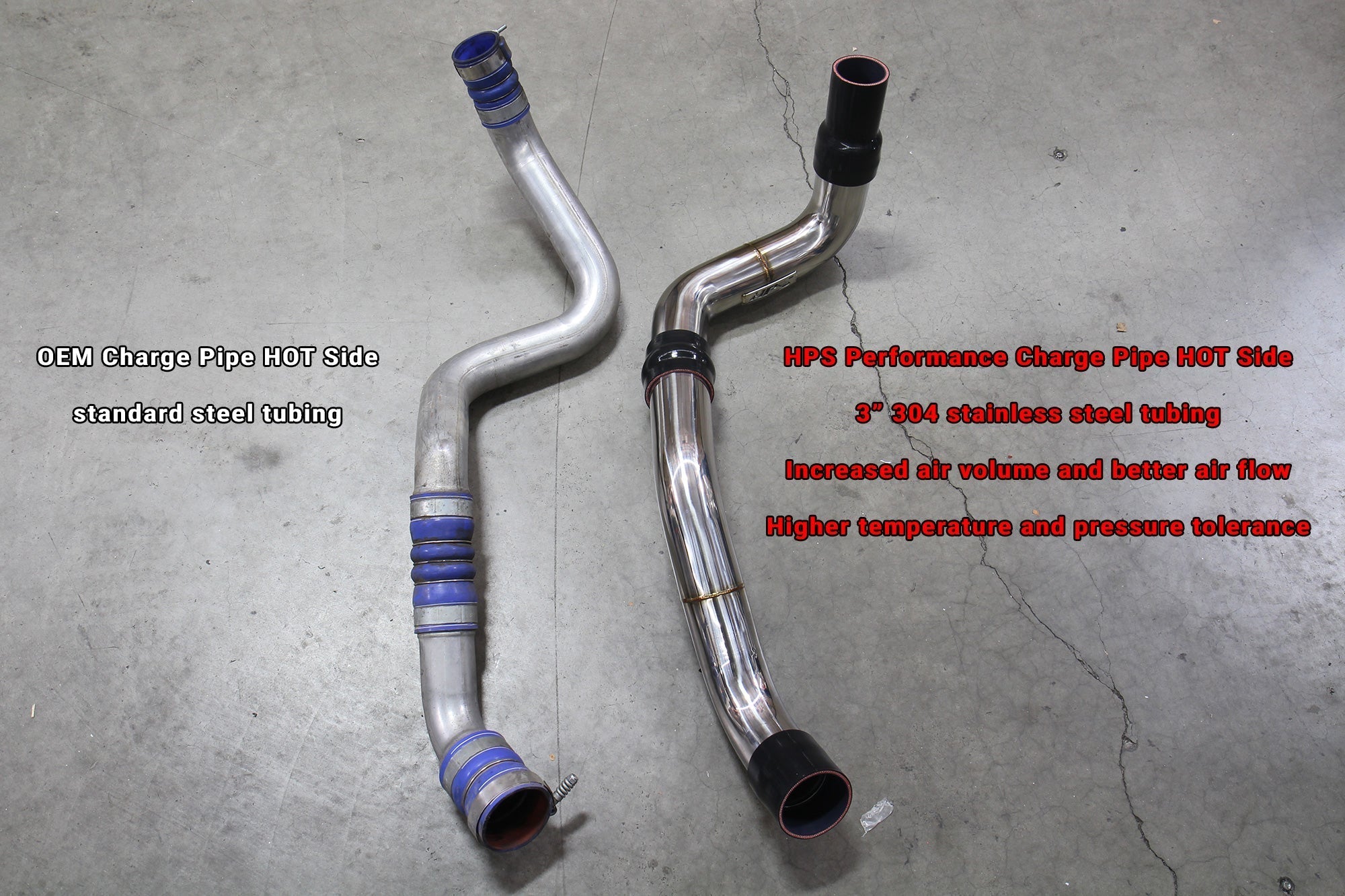 HPS Performance HPS Intercooler Charge Pipe Chevrolet 2013-2016 Silverado 3500 HD 6.6L Duramax Diesel Turbo LML
