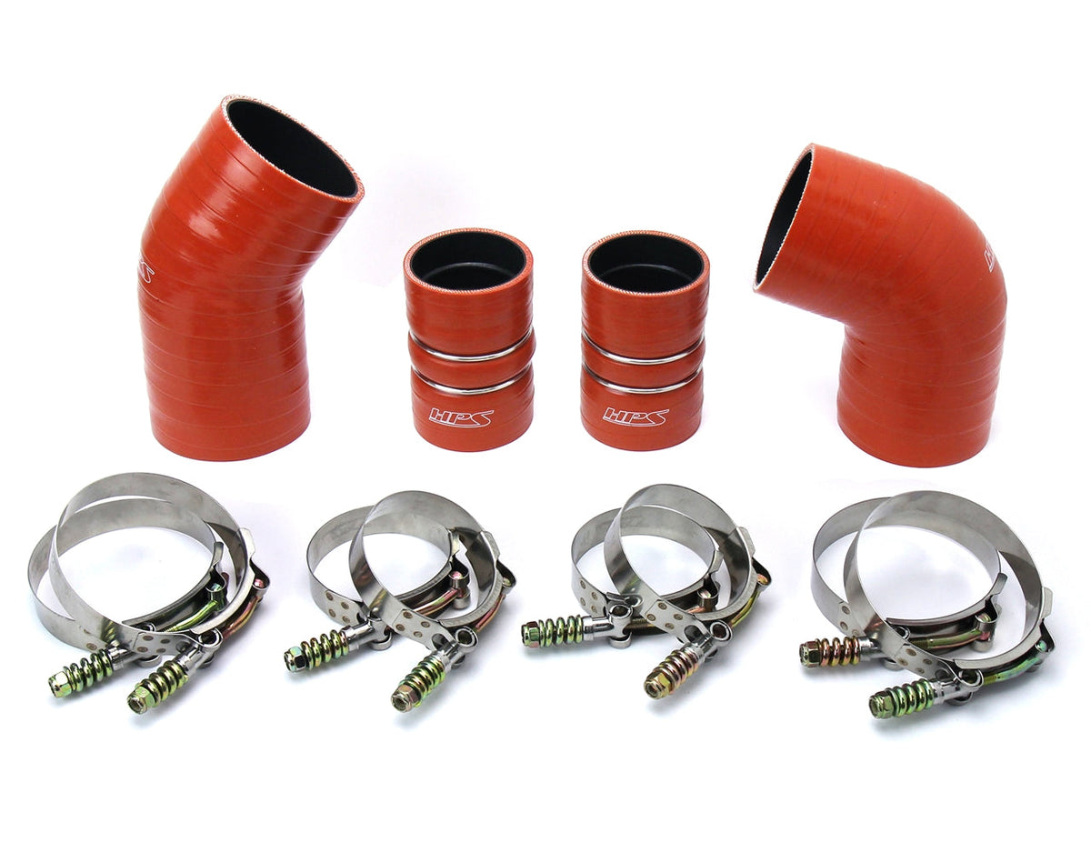 HPS Performance HPS High Temp Aramid Reinforced Silicone Intercooler Hose Boots Kit Chevy 2004.5 - 2005 Silverado 2500 HD 6.6L Duramax LLY Diesel